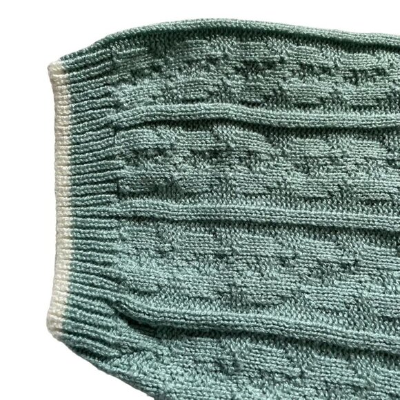 Womens Crewneck Knit Sweater Short Sleeve Alfred Dunner Size Large Vintage u Gre - Picture 2 of 6